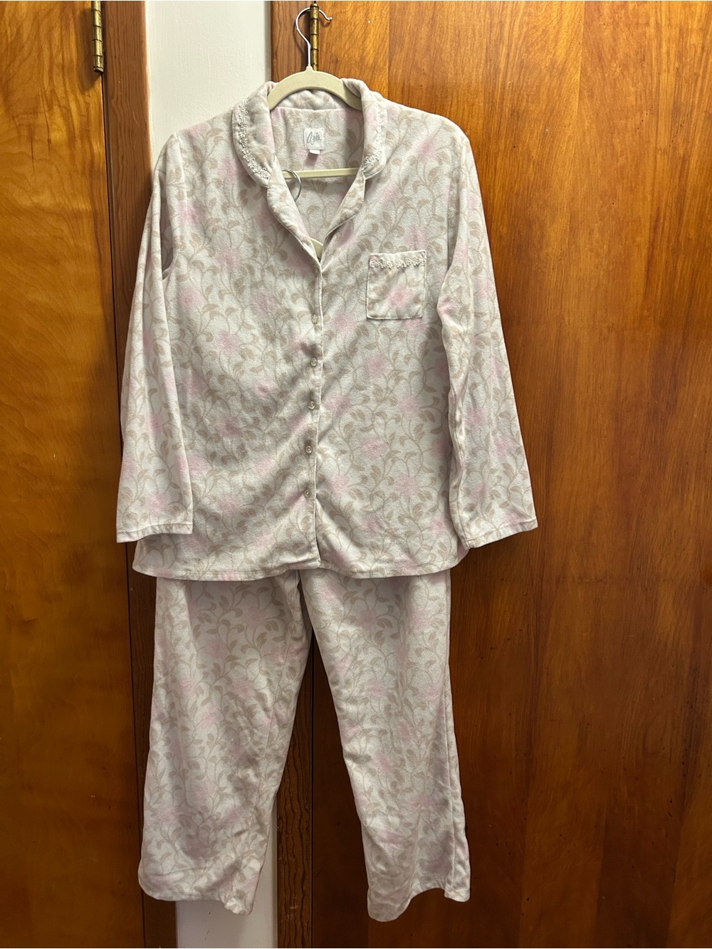 Aria Pink & Tan Floral Pajama Set